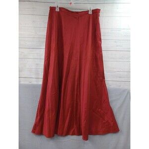 Vtg Michelangelo Maxi Skirt Sz 16 A Line Iridescent Red USA Made